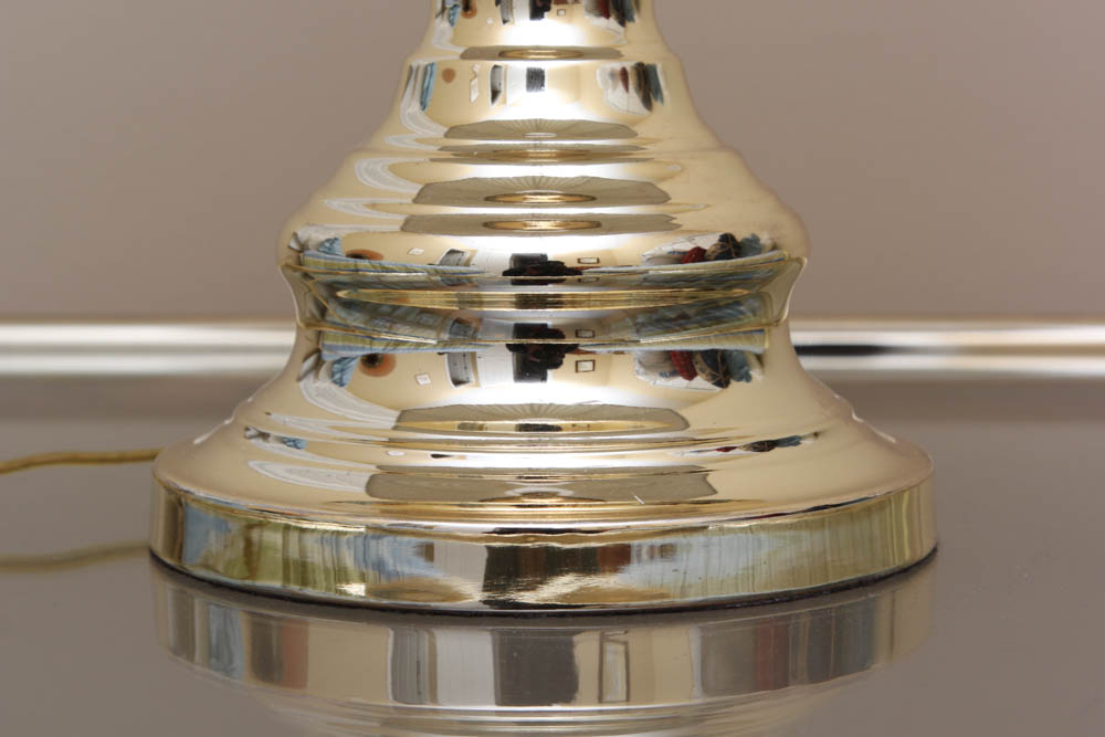 Pair of Gold Tone Metal Lamps