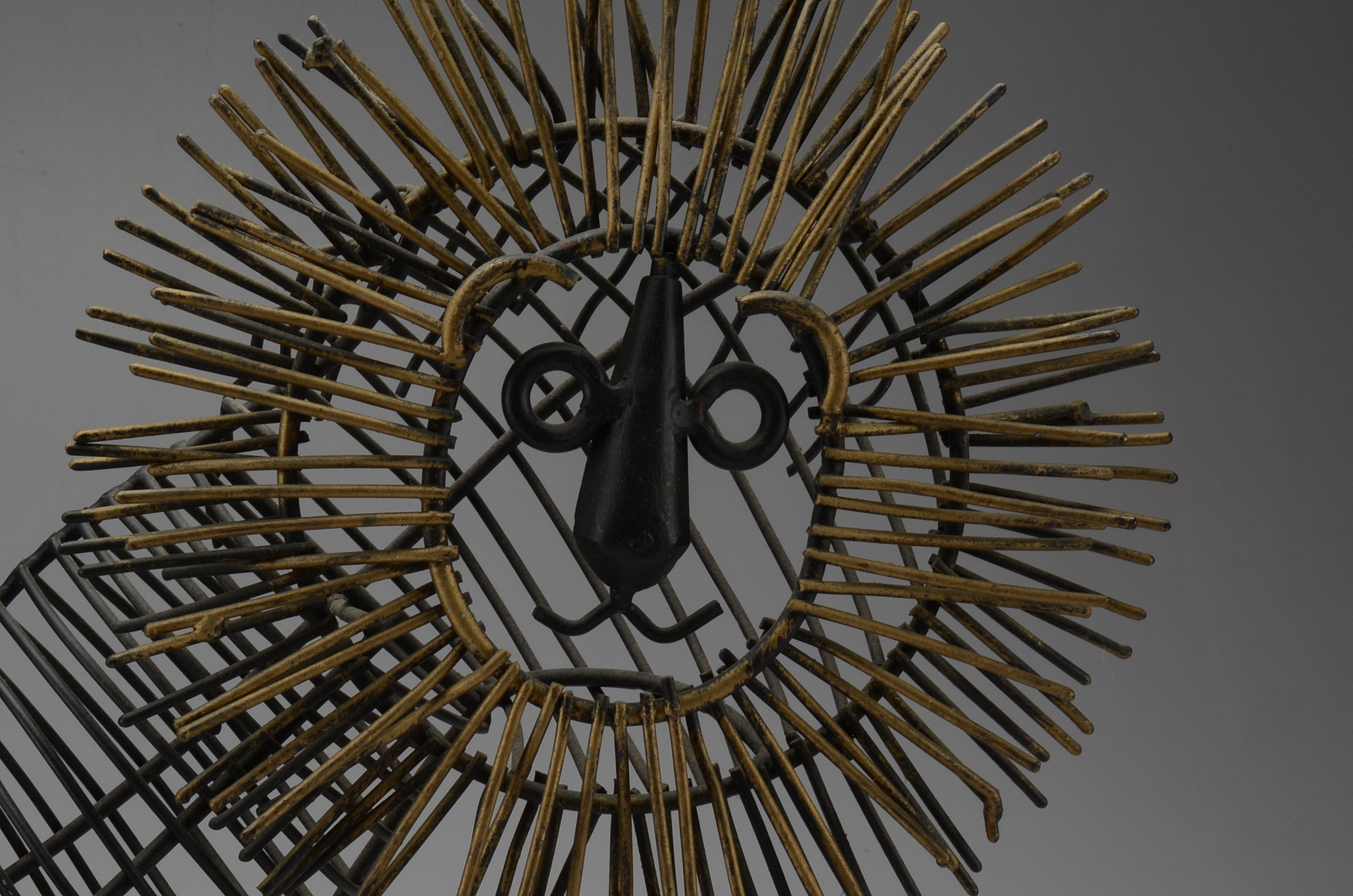 Modern Wire Lion Sculpture Attributed to C. Jere