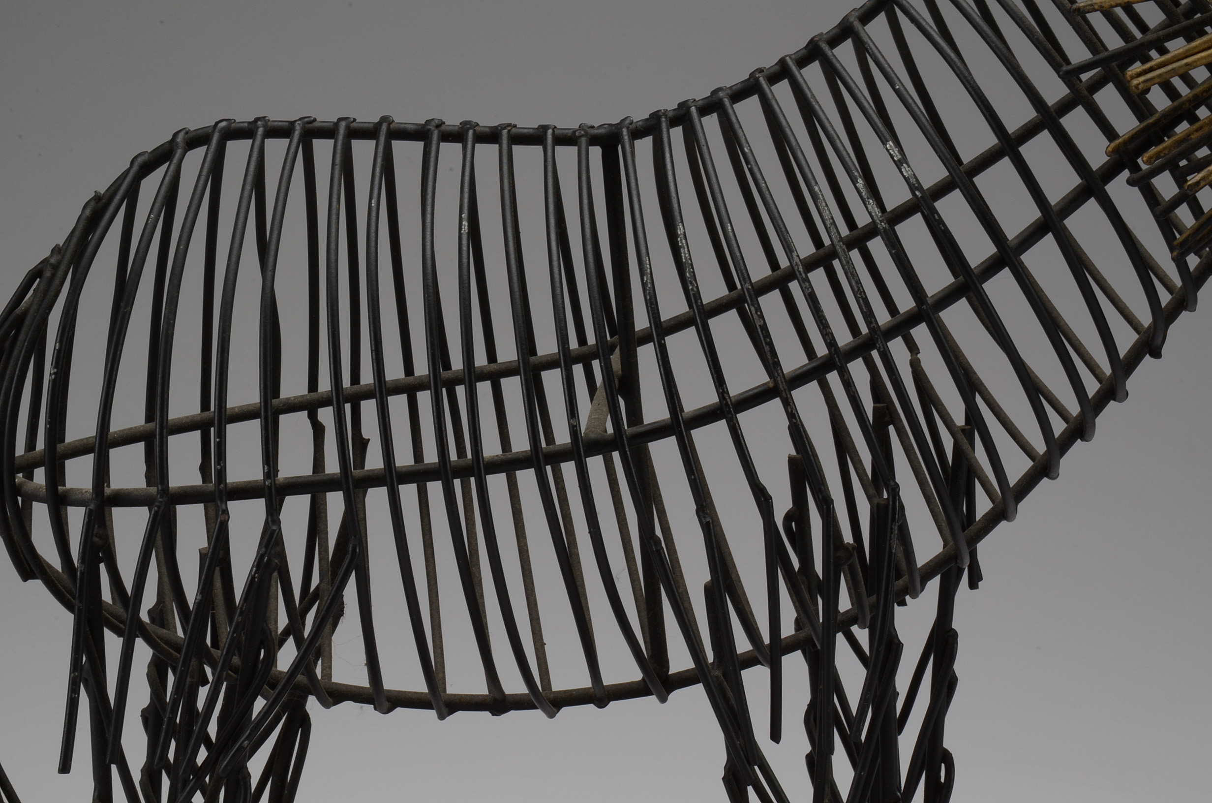 Modern Wire Lion Sculpture Attributed to C. Jere