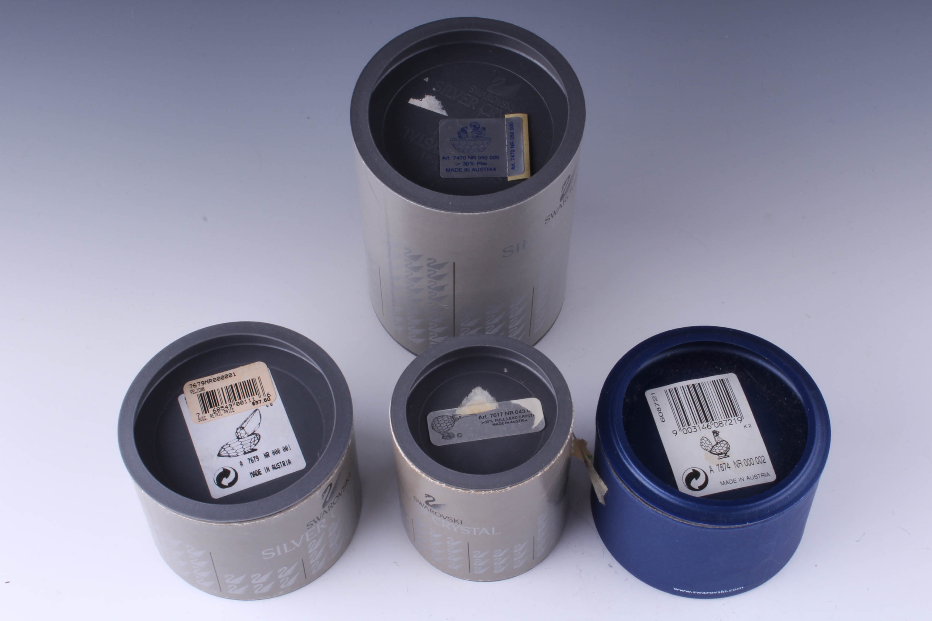 Assortment of Swarovski Crystal Bird Figurines