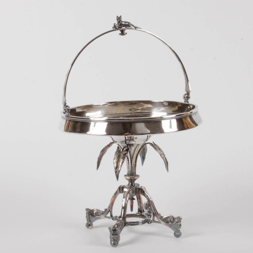 Silver Plated 'Wedding Basket' Fruit Stand