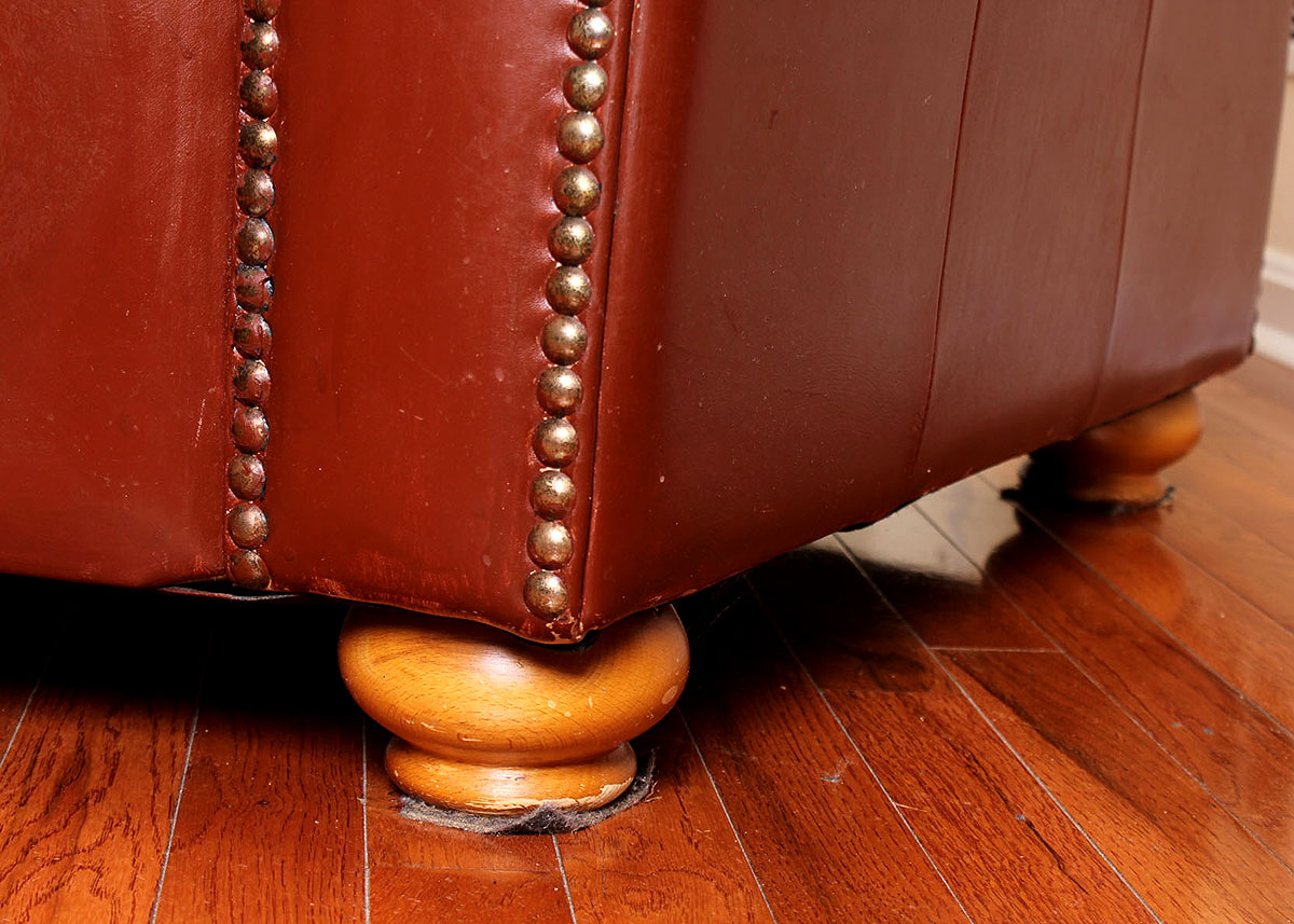 Saddle Brown Leather Sofa