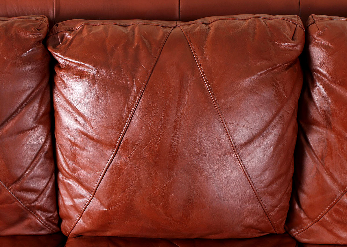 Saddle Brown Leather Sofa