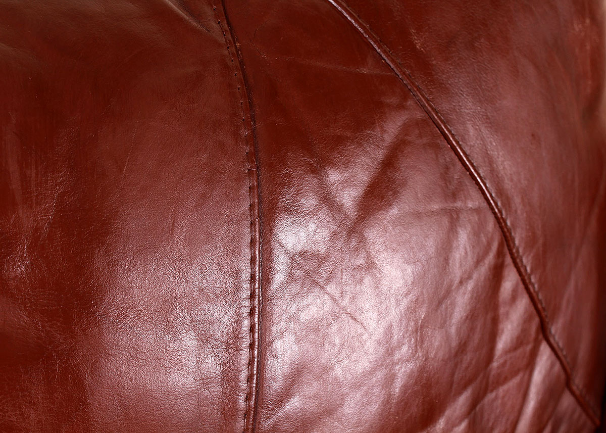 Saddle Brown Leather Sofa
