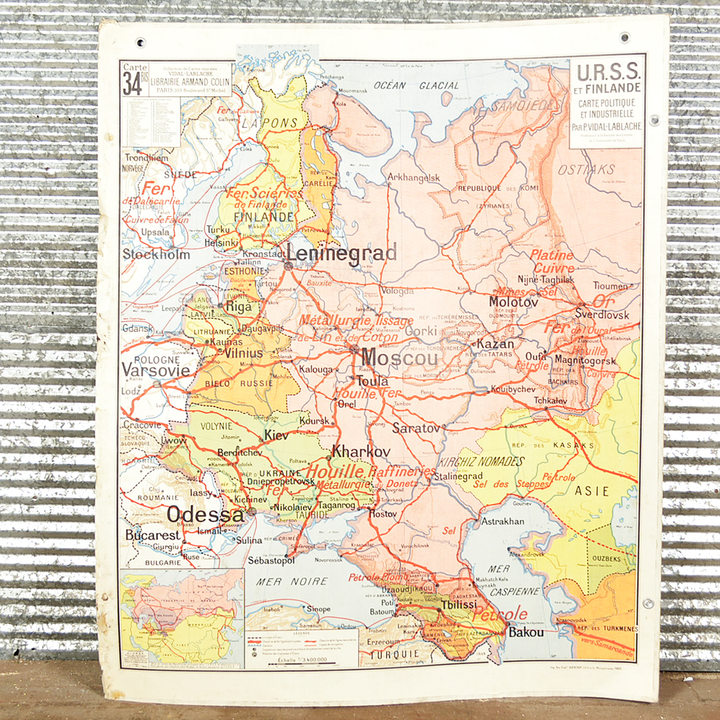 Vintage USSR Finlande 1939 "Winter War" Maps