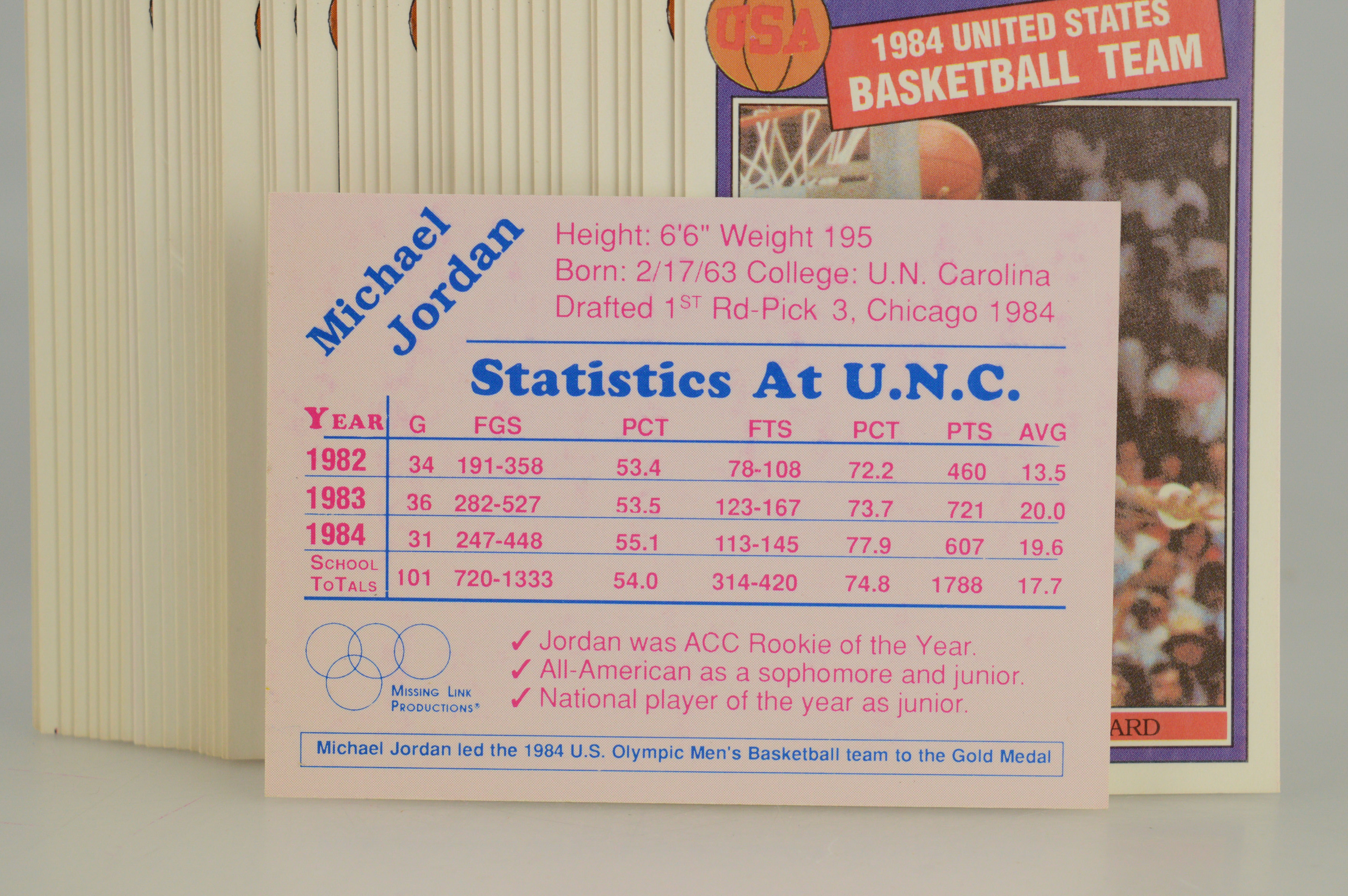 Collection of Michael Jordan Olympic Cards