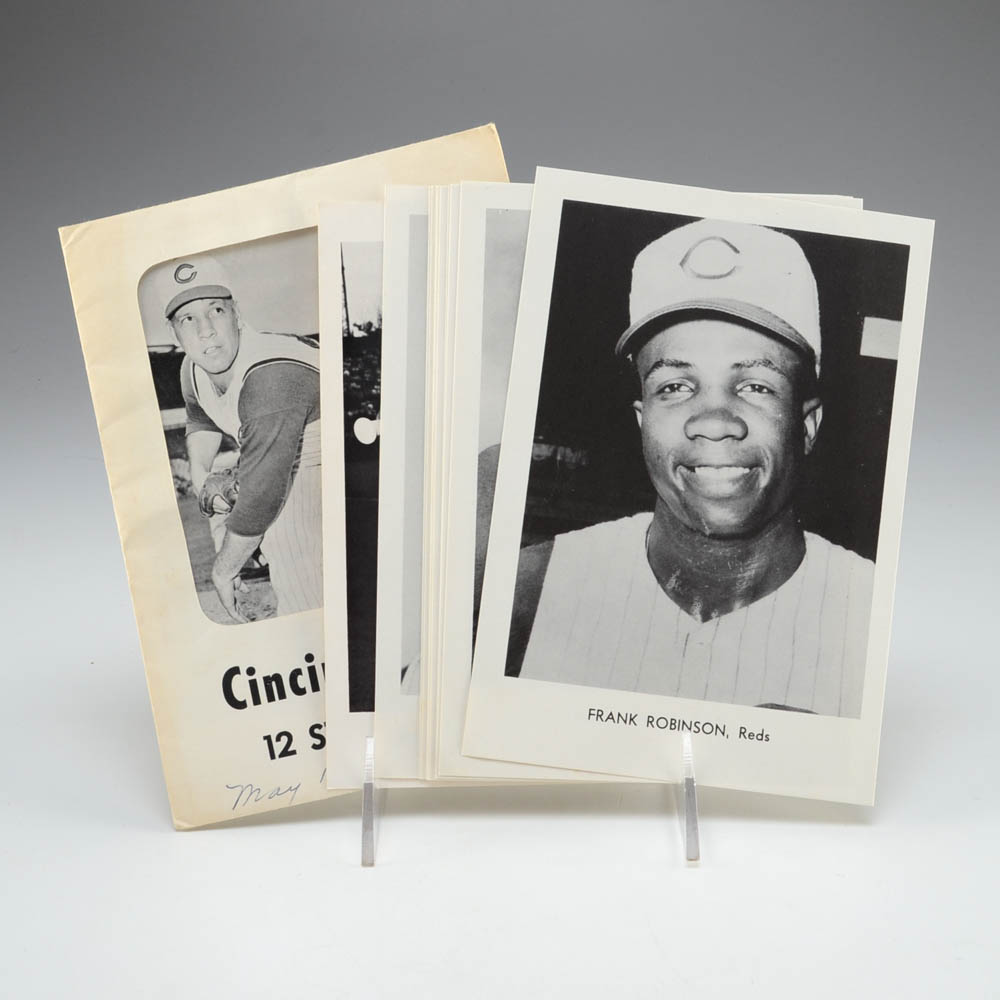 Two Mid 1960s Cincinnati Reds Player Photo Packs With Envelopes