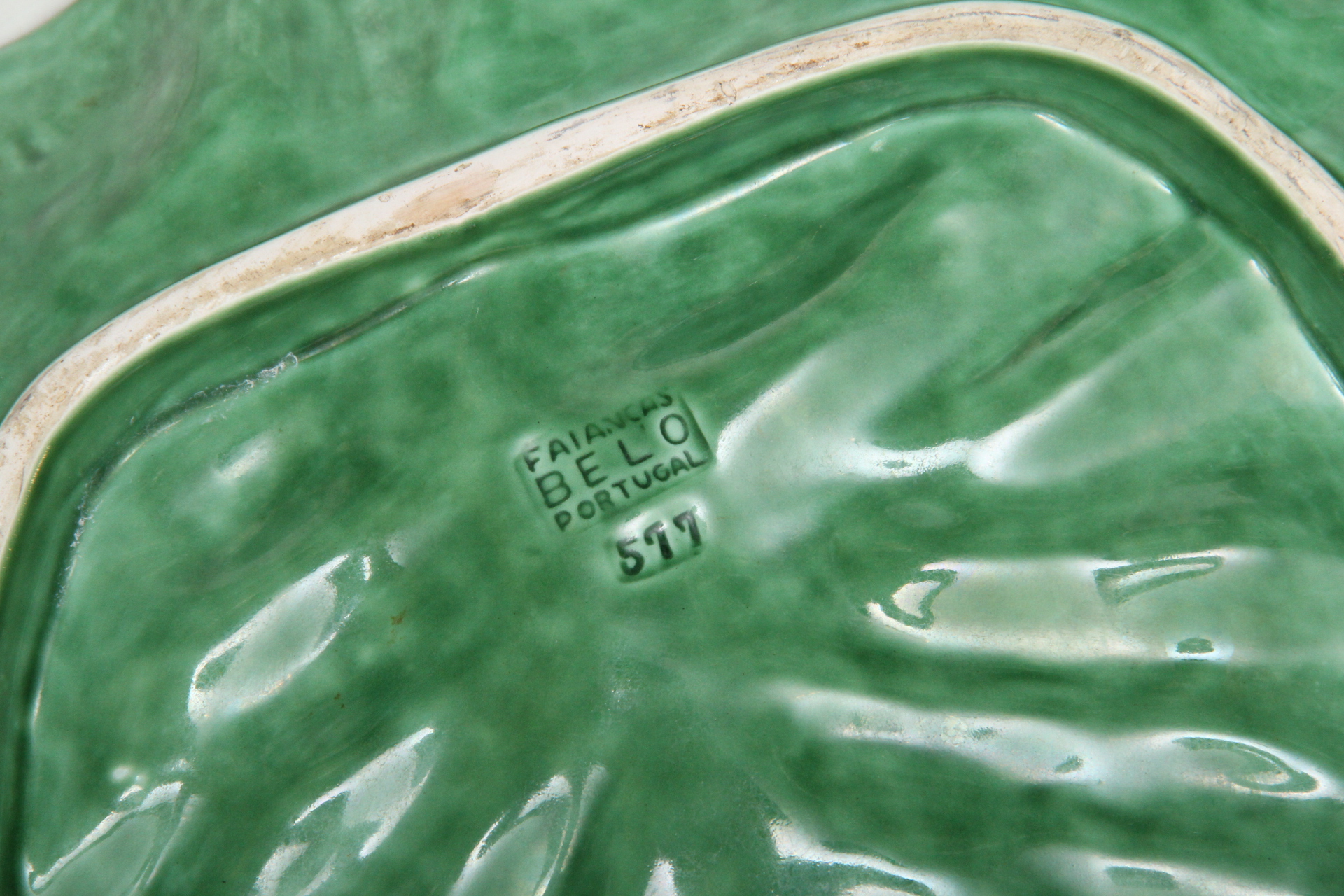 Generous Grouping of Dark Green Vegetable Motif Serving Pieces