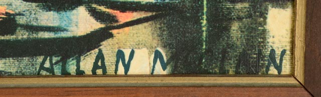 Allan McClain Metropolitan Harbor 1950s Print