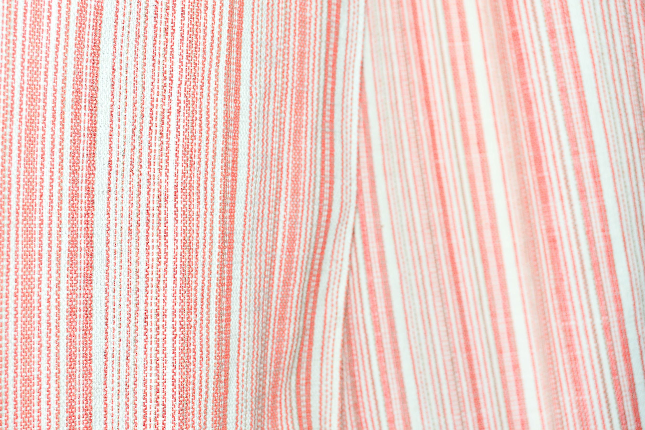 Set of Red and White Curtains