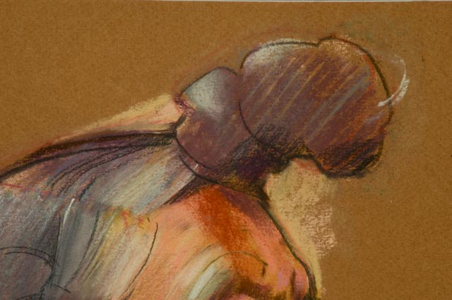 Lewis Cisle Original Pastel on Paper Drawing "Miami Chief"