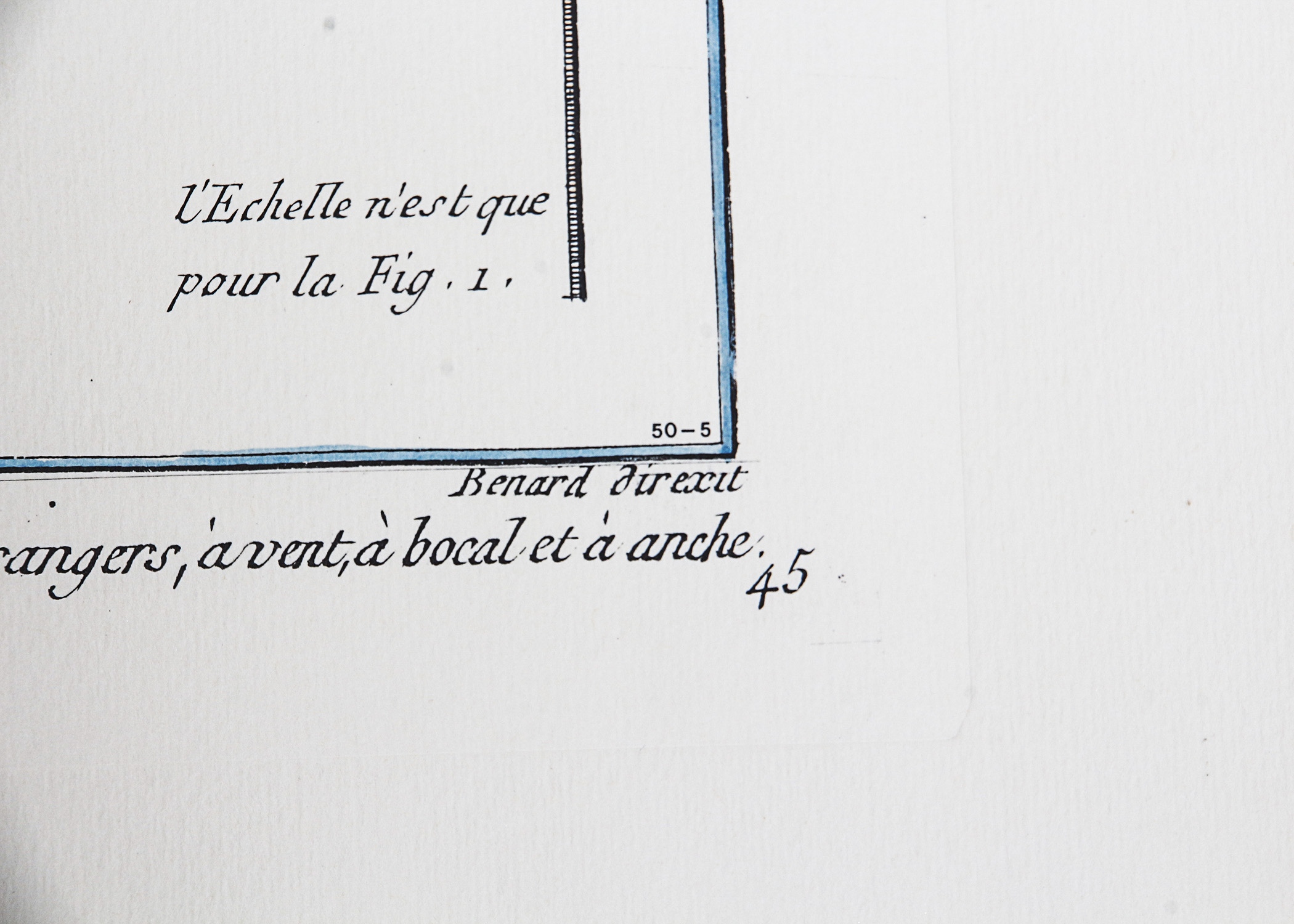 Colored Book Plate Reprint "Details of a Standing Harp"
