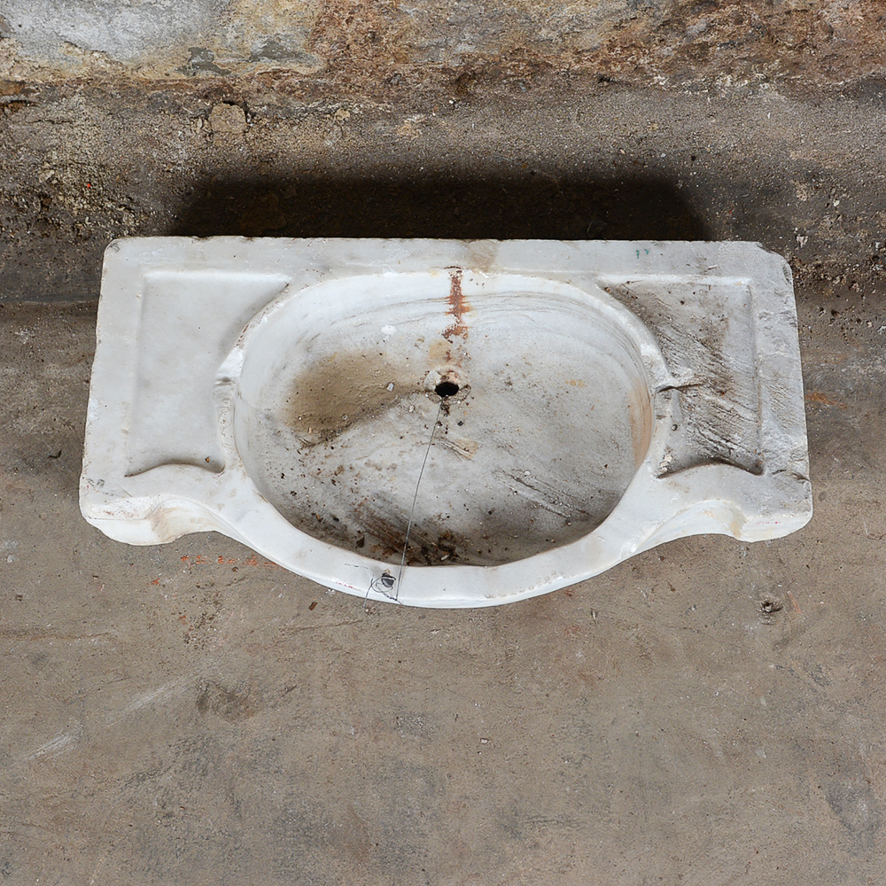 Antique Turkish Marble Hammam Basin