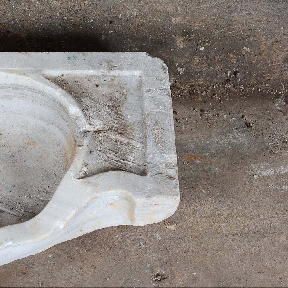 Antique Turkish Marble Hammam Basin