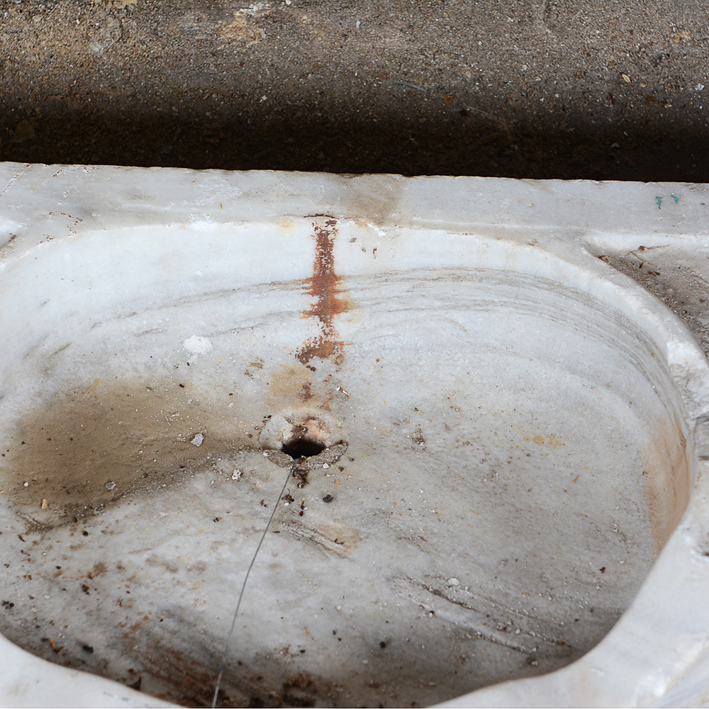 Antique Turkish Marble Hammam Basin