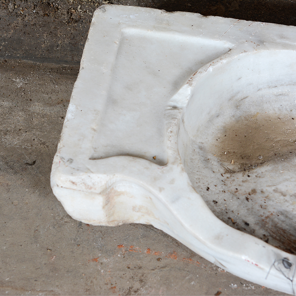 Antique Turkish Marble Hammam Basin