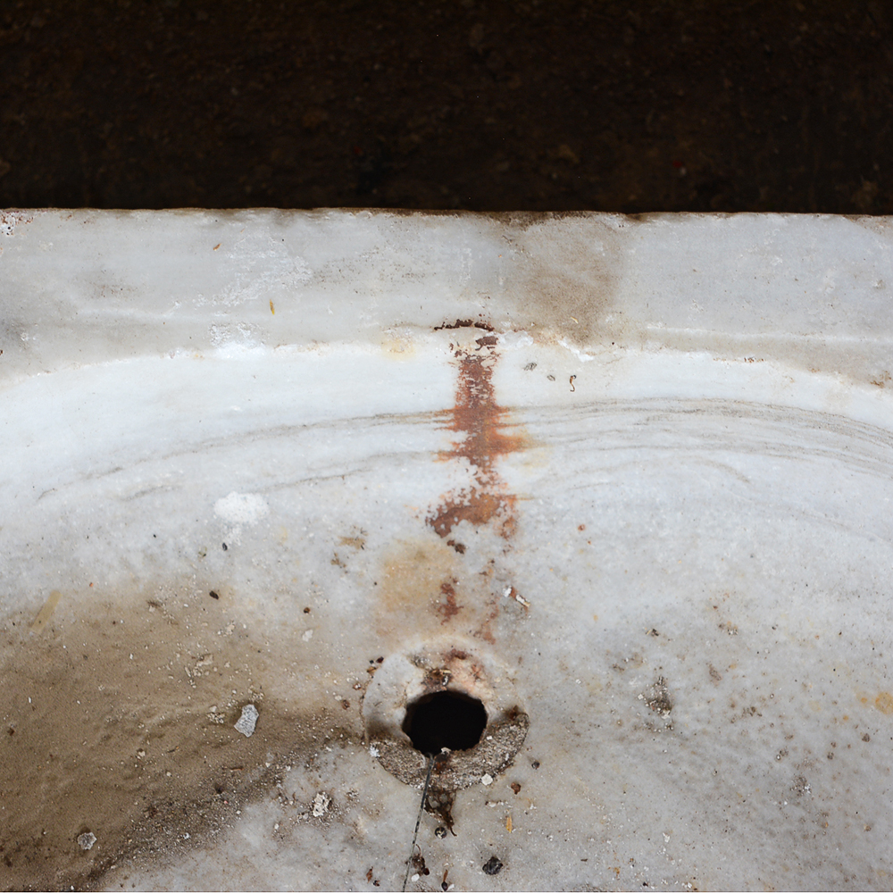 Antique Turkish Marble Hammam Basin