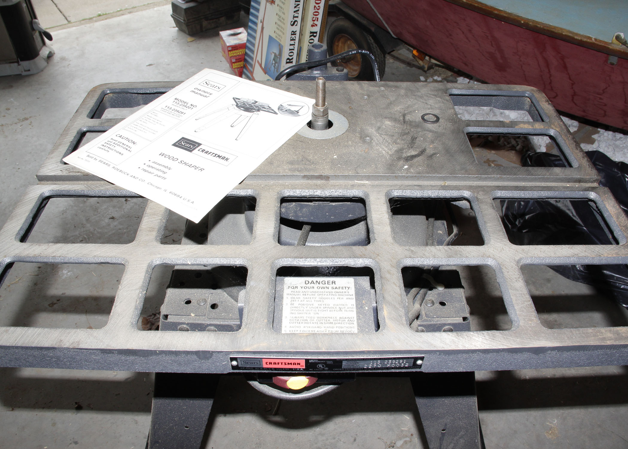 Sears Craftsman Wood Shaper Table with Motor