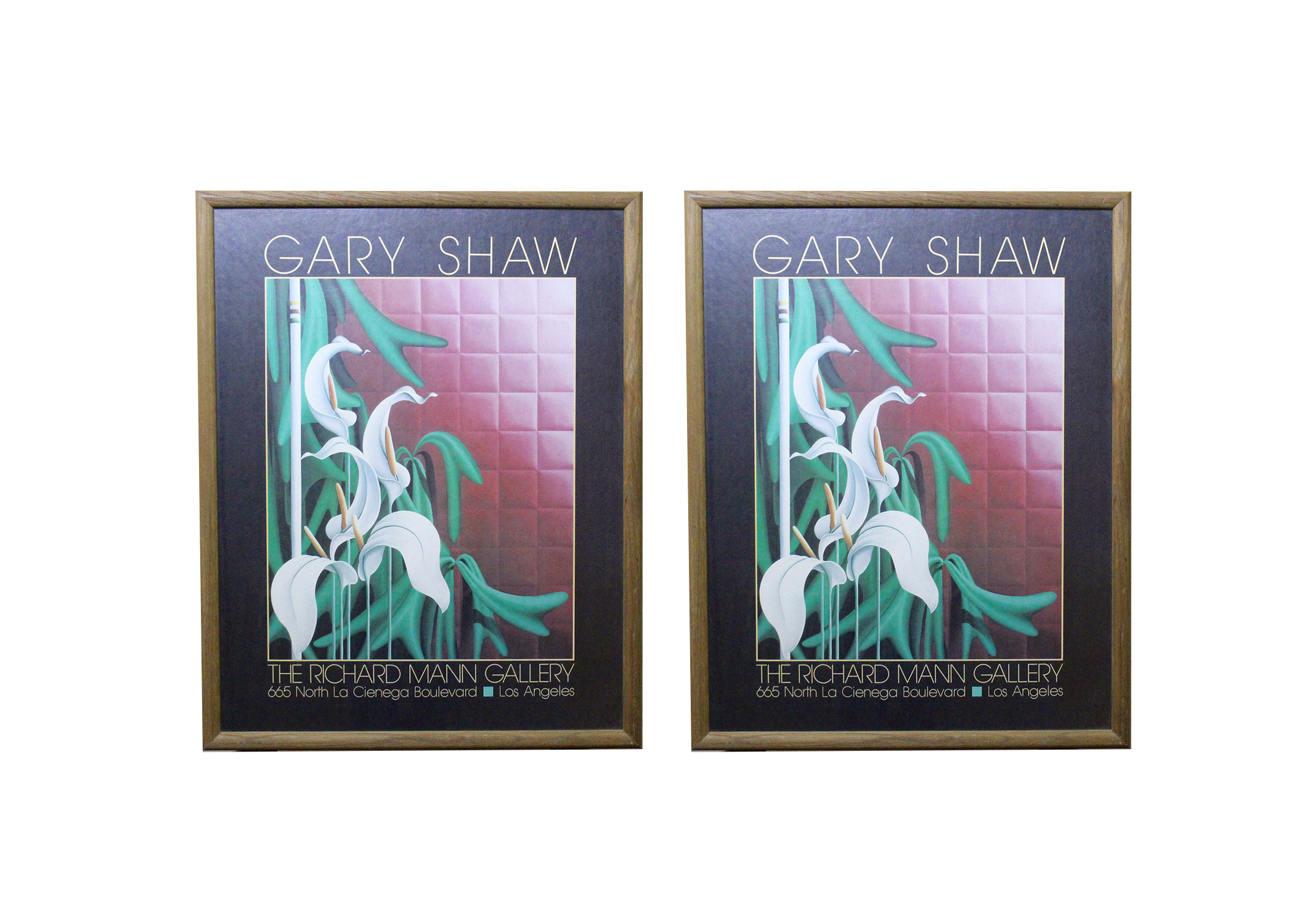 Pair of Vintage Gary Shaw Exhibition Posters