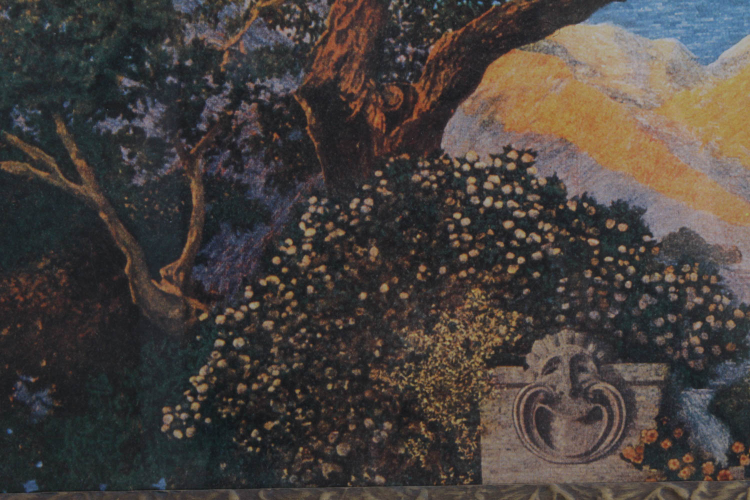 Vintage Maxfield Parrish Print in Handmade Frame