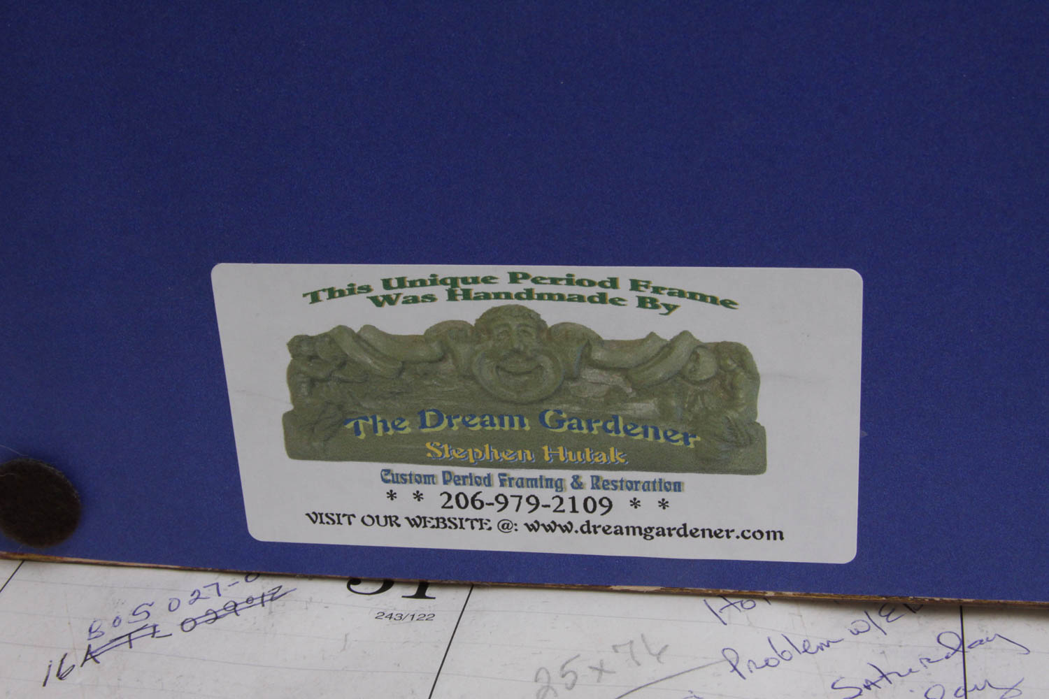 Vintage Maxfield Parrish Print in Handmade Frame