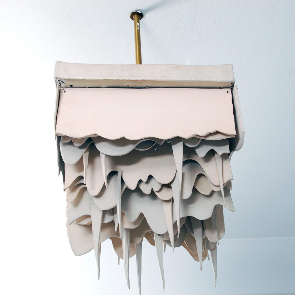 Hanging Ceramic Light Artwork by Rima Schulkind