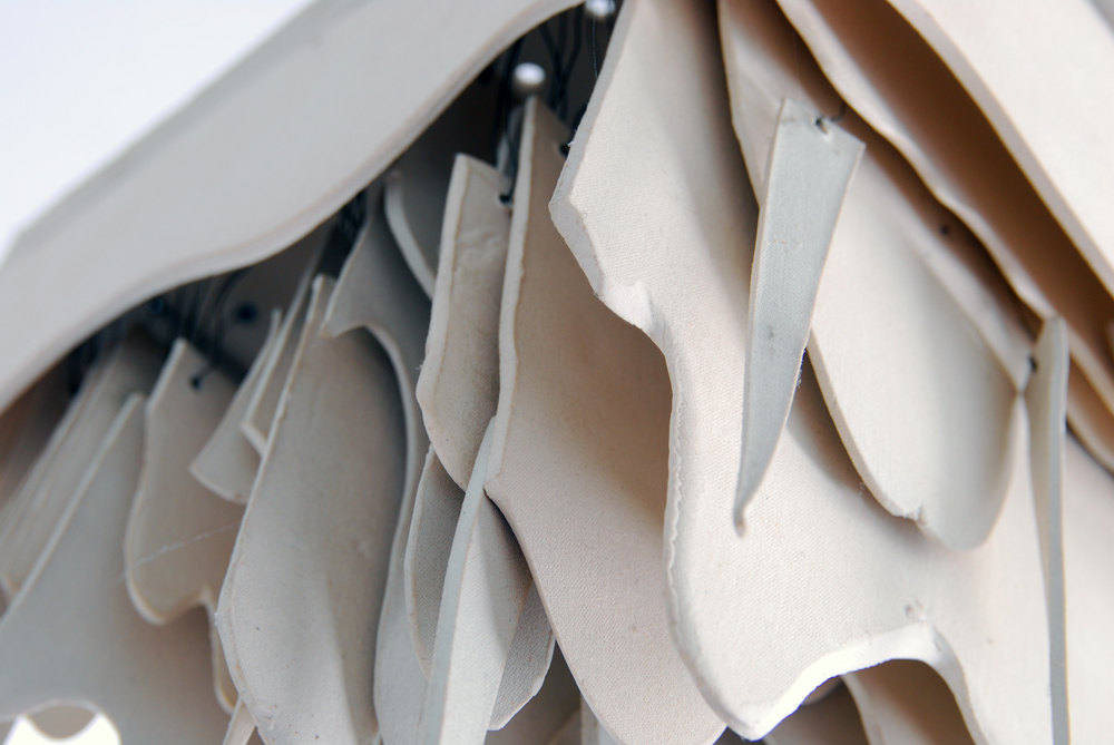 Hanging Ceramic Light Artwork by Rima Schulkind