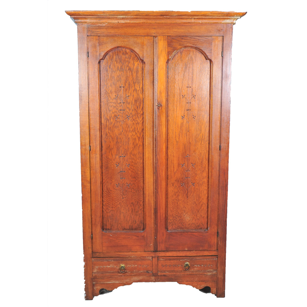 Vintage Oak Wardrobe