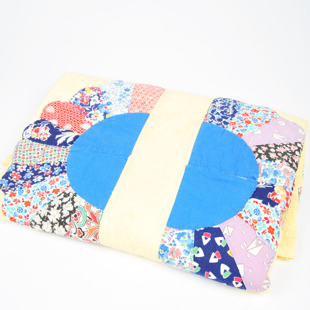 Vintage Hand Quilted and Appliqued Quilt