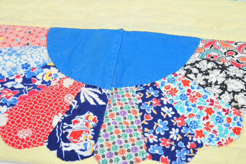Vintage Hand Quilted and Appliqued Quilt