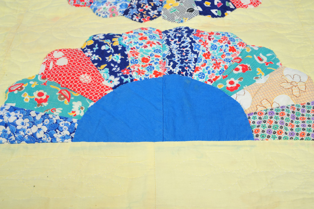 Vintage Hand Quilted and Appliqued Quilt