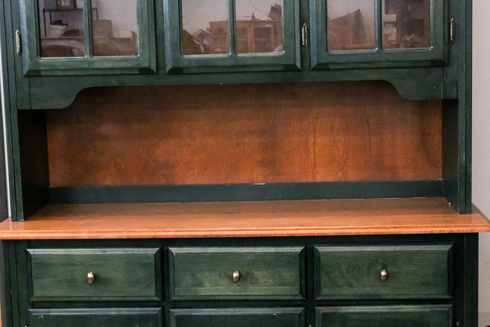 Dark Green Wooden Hutch