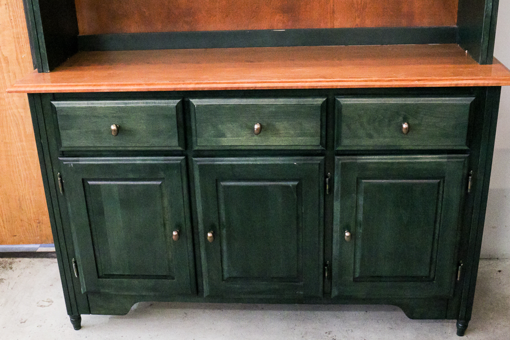 Dark Green Wooden Hutch