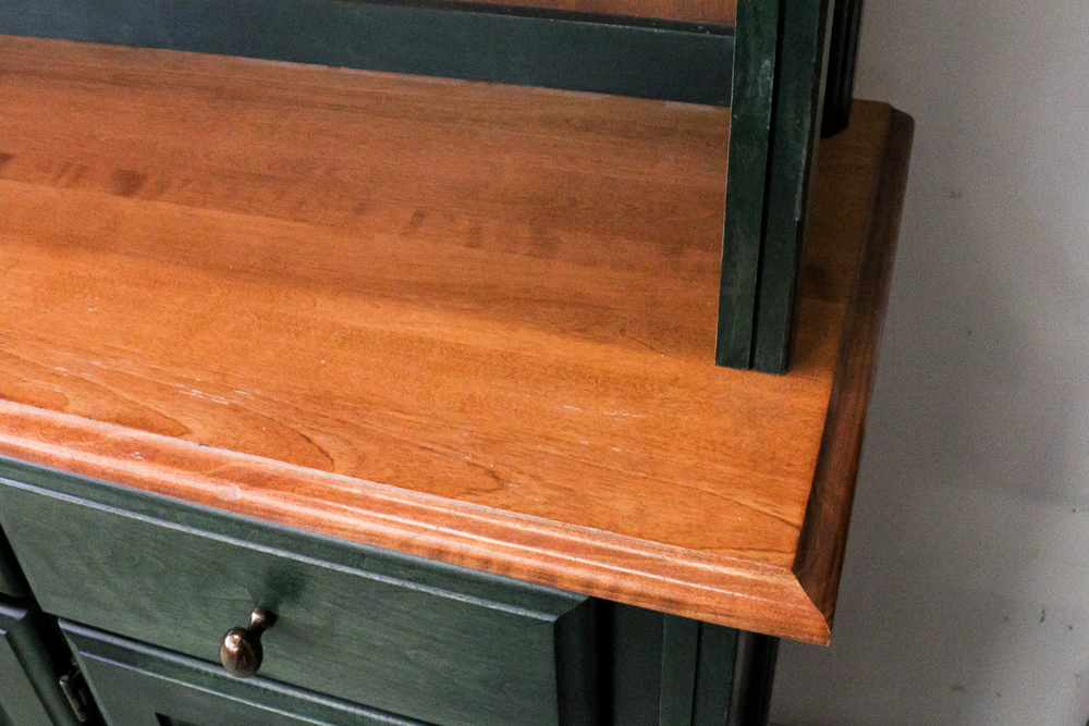 Dark Green Wooden Hutch