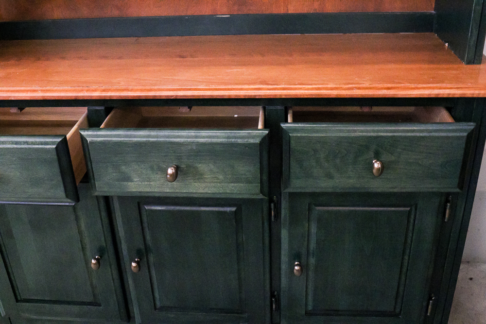 Dark Green Wooden Hutch