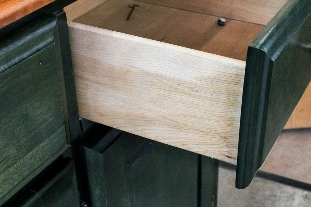 Dark Green Wooden Hutch