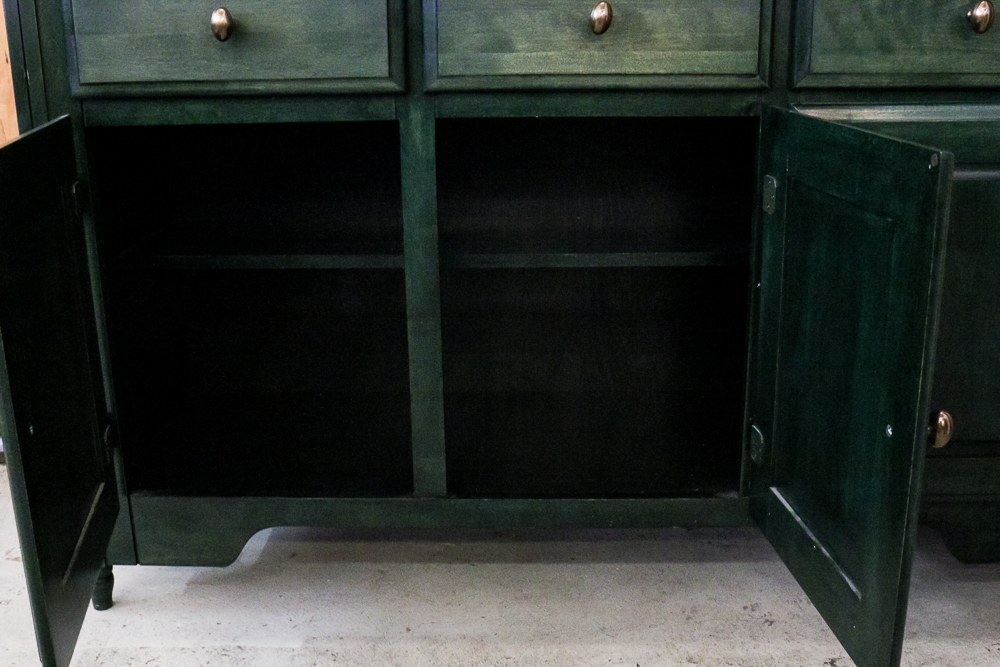 Dark Green Wooden Hutch