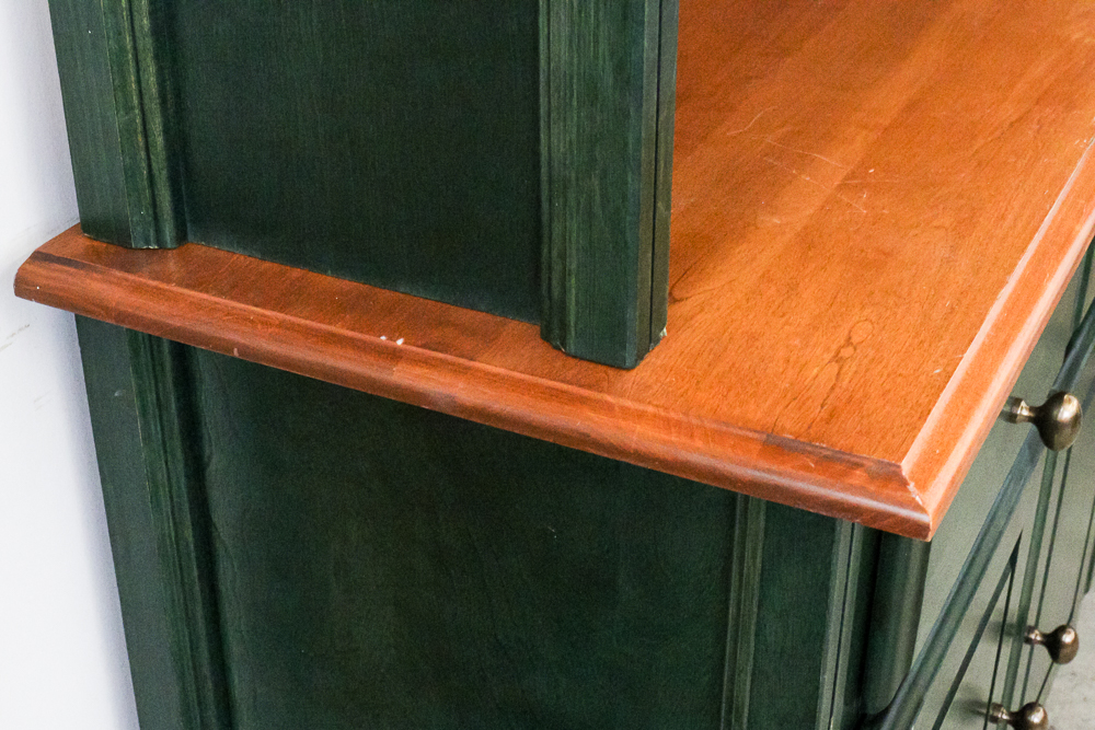 Dark Green Wooden Hutch