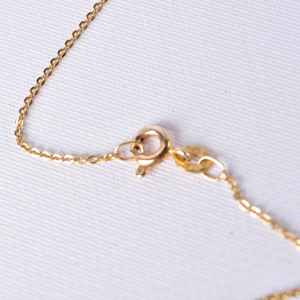 Italian 14K Gold Garnet and Diamond Pendant