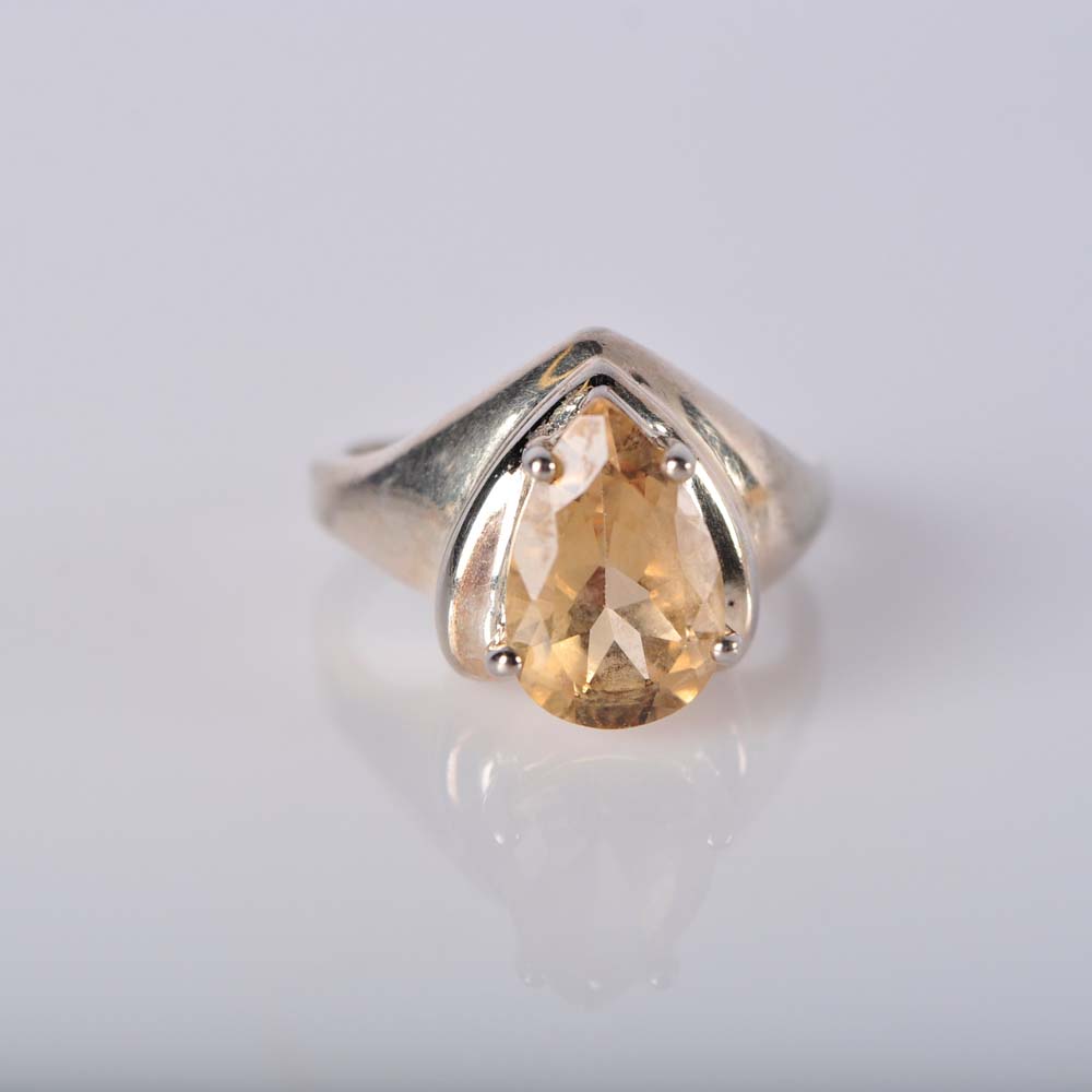 Trio of Sterling Silver Gemstone Rings