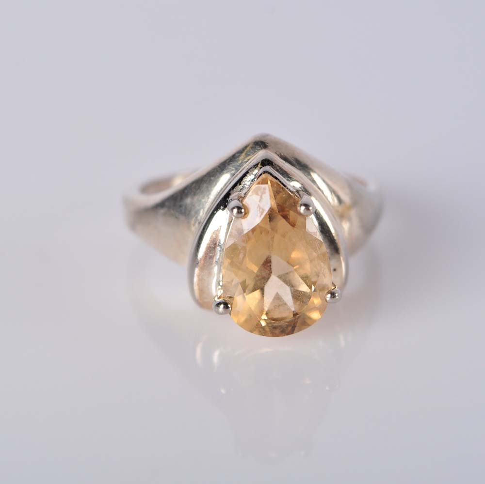 Trio of Sterling Silver Gemstone Rings