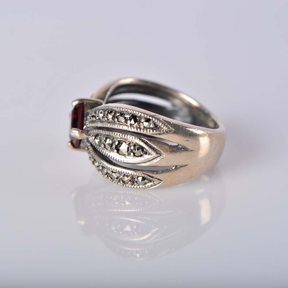 Trio of Sterling Silver Gemstone Rings