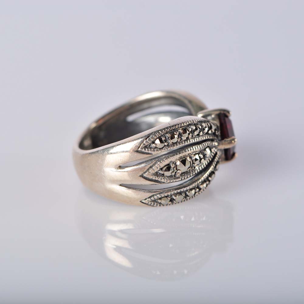 Trio of Sterling Silver Gemstone Rings