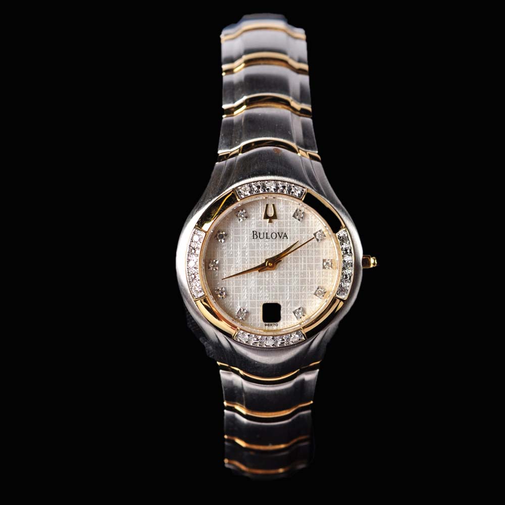 Women's Gold-Plated and Stainless Steel Bulova Watch