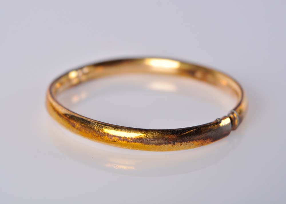 Pair of Vintage Gold-Filled Baby Bangle Bracelets