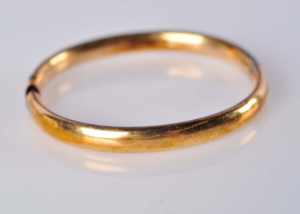 Pair of Vintage Gold-Filled Baby Bangle Bracelets