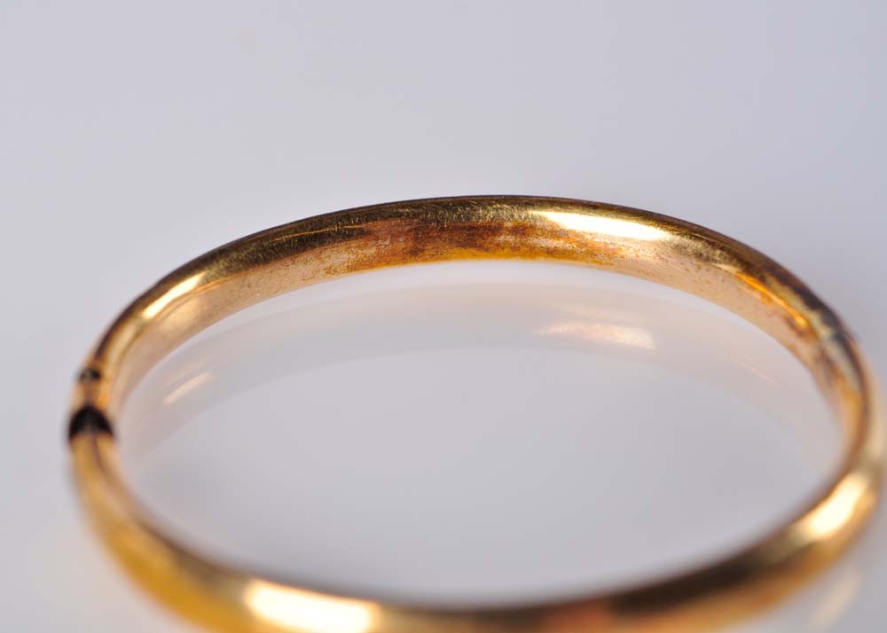 Pair of Vintage Gold-Filled Baby Bangle Bracelets