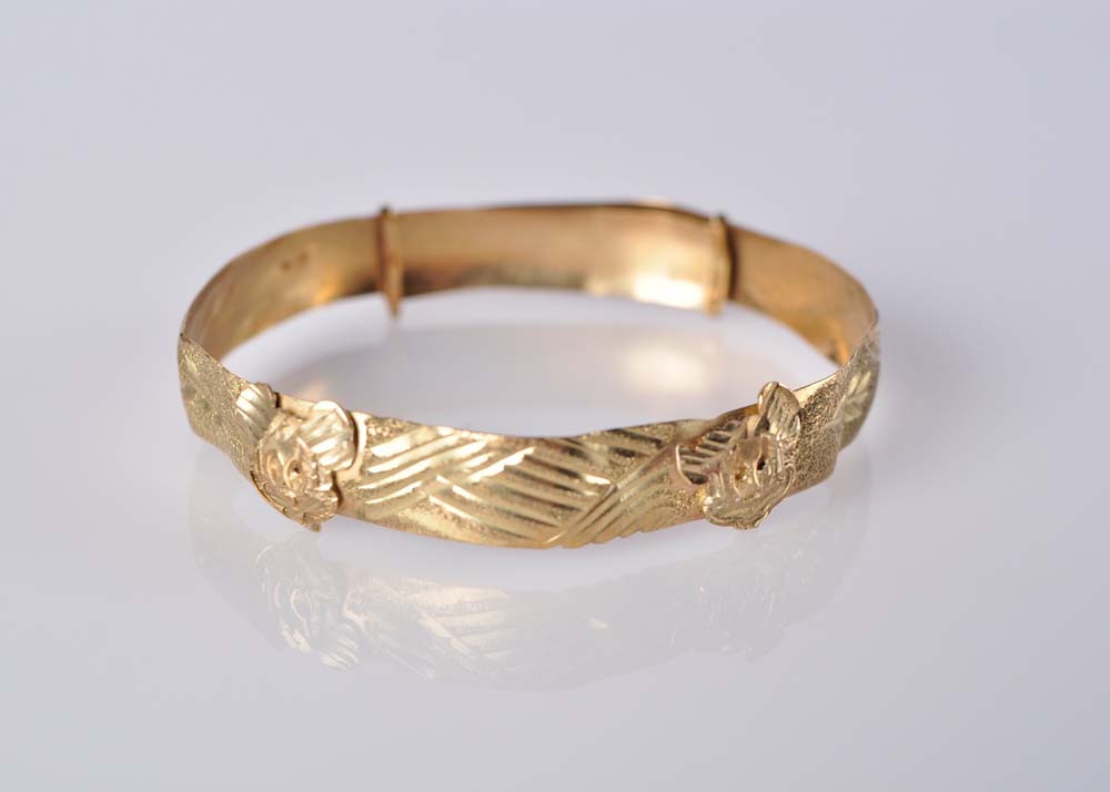 Pair of Vintage Gold-Filled Baby Bangle Bracelets