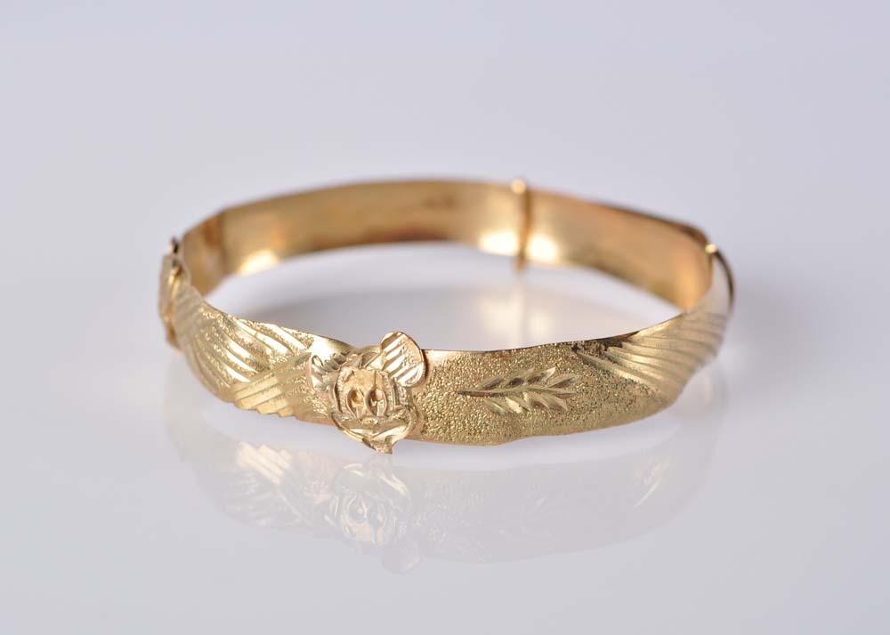 Pair of Vintage Gold-Filled Baby Bangle Bracelets