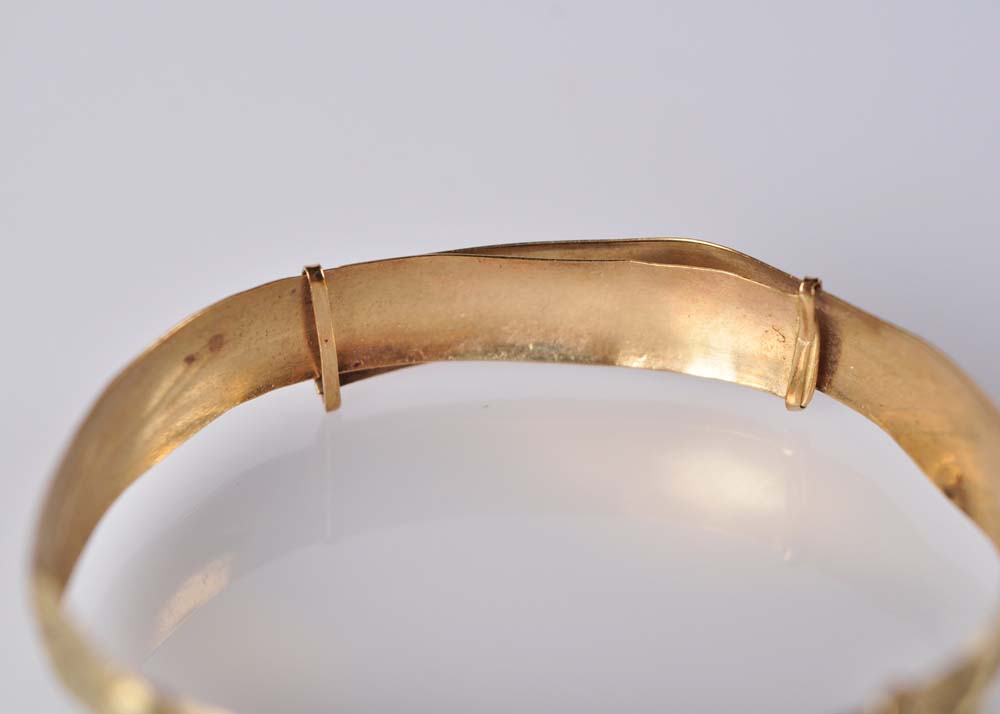 Pair of Vintage Gold-Filled Baby Bangle Bracelets